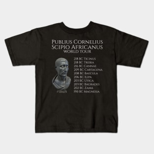 History Of Ancient Rome Publius Cornelius Scipio Africanus World Tour Kids T-Shirt